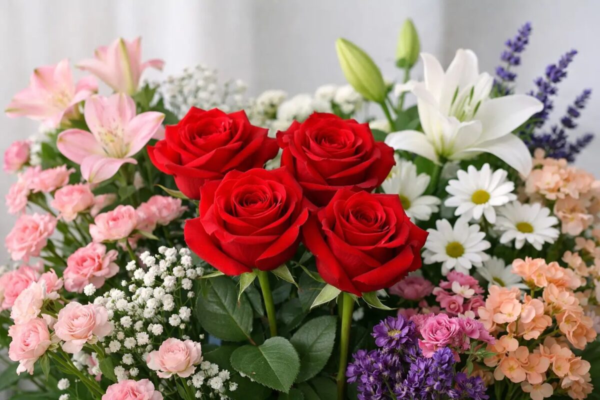 What Flowers Go Well With Red Roses?