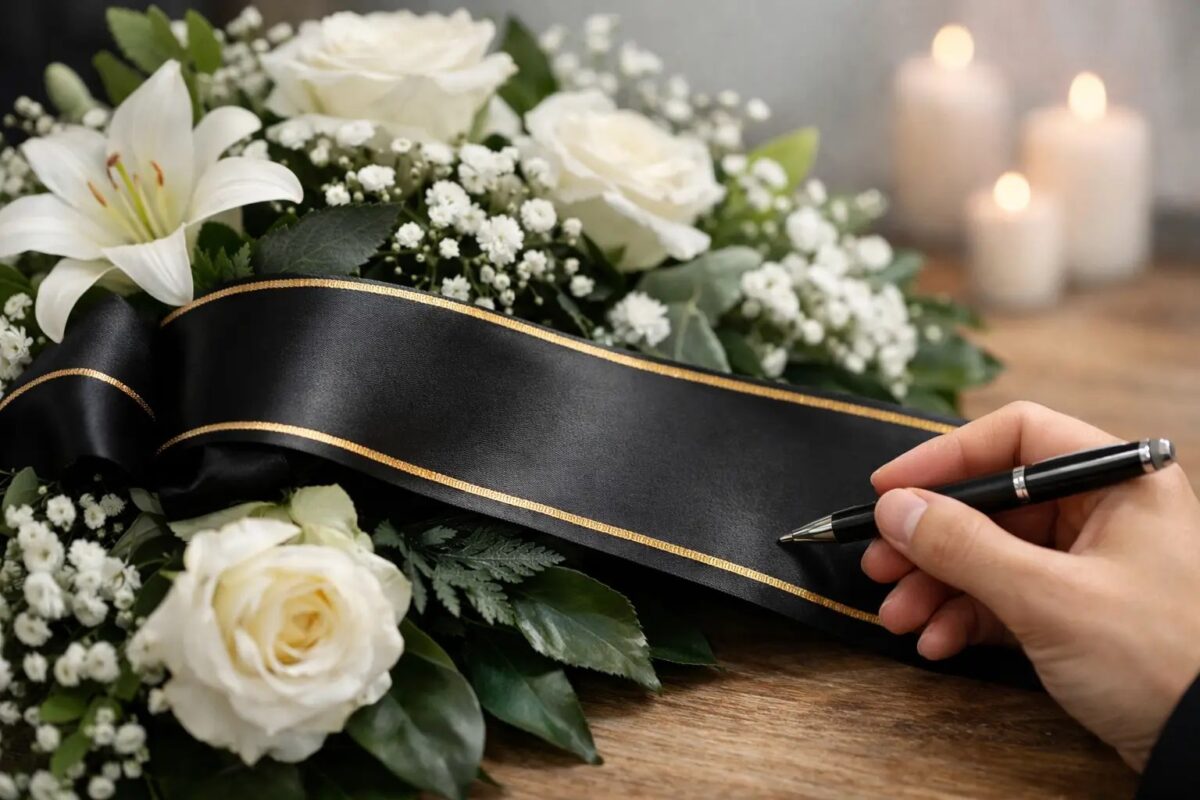What to Write Funeral Ribbon: Simple Ideas